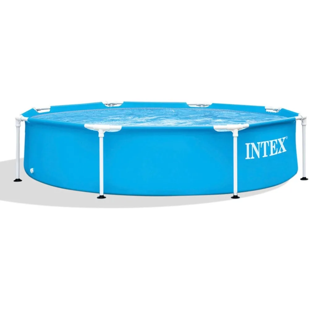 

Swimming Pool: 8ft x 20in Puncture-Resistant Material Easy Assemble Rust Resistant 483 Gallon Capacity Outdoor Hot Tubs