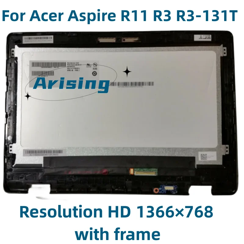 For Acer Aspire R11 R3 R3-131T Series R3-131T-P7HA, r3-131 1366*768 11.6'' Laptop LCD Screen B116XTB01.0 Touch Screen Assembly