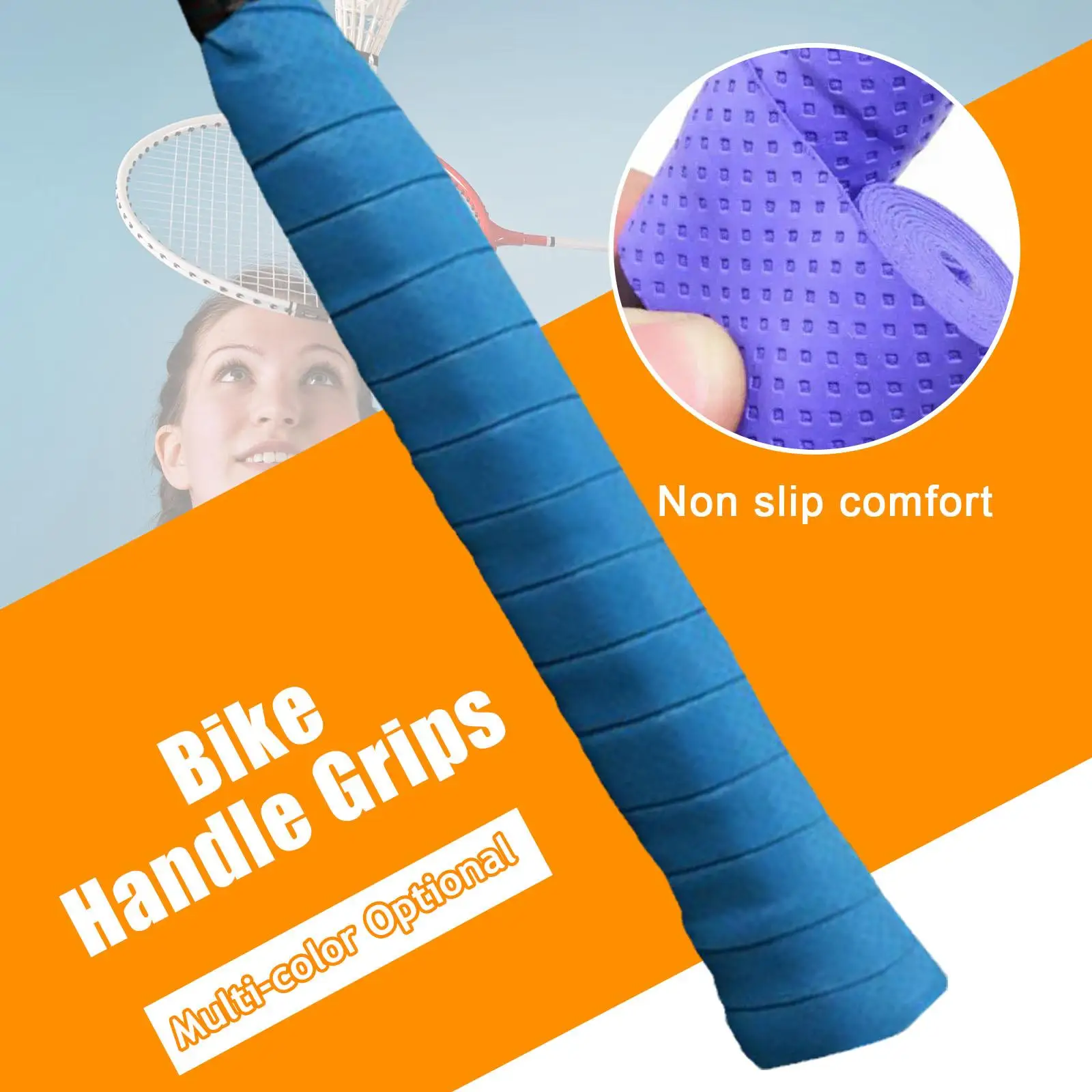 PU Absorvente Raquete de Tênis Grip Tape, Badminton Grip, Anti Slip Acessórios, 3Pcs