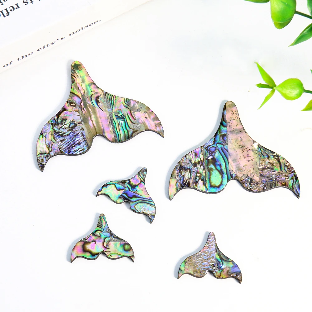 Genuine Fishtail Abalone Shell Paper Acrylic Sheet Whale Pearl Charms Paua Flatback Brooch Ornament Woman Jewelry Making Patch