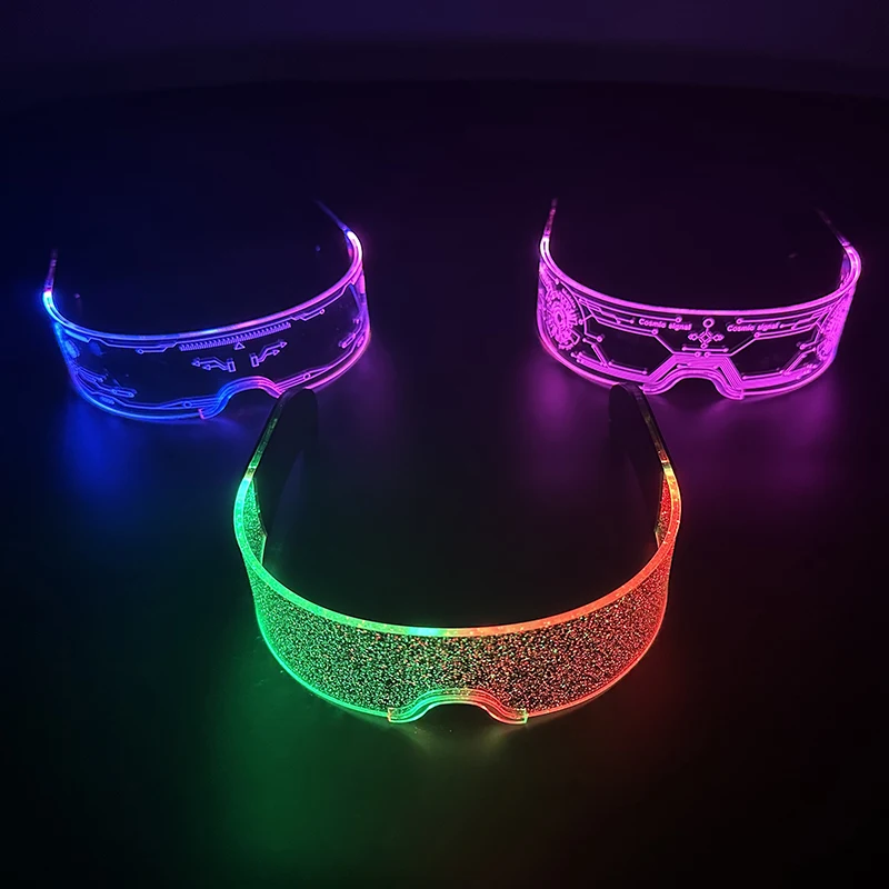 Nuovi occhiali colorati a LED donna uomo Decor Eyewear occhiali da festa luminosi incandescente per Rave Night Club Bar Dancing Party