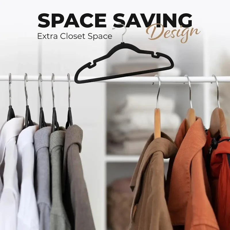 Design - Standard CoatAuthentic.200 Pack Velvet Hanger for Slim Space Saving  Hangerb Shirt Pants Dresses Skirts Suits Jackets