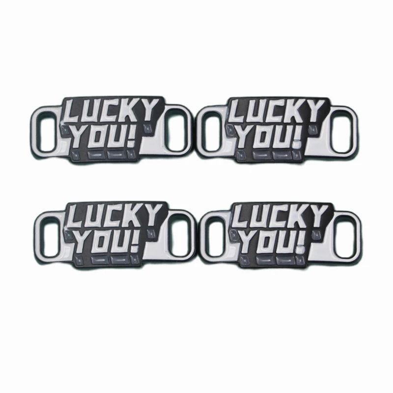 Lucky for You Shoelace Buckle Metal Enamel Paint AF1 Shoe Laces Buckle Accessories Lace Lock DIY Sneaker Kits Metal Lace Buckle