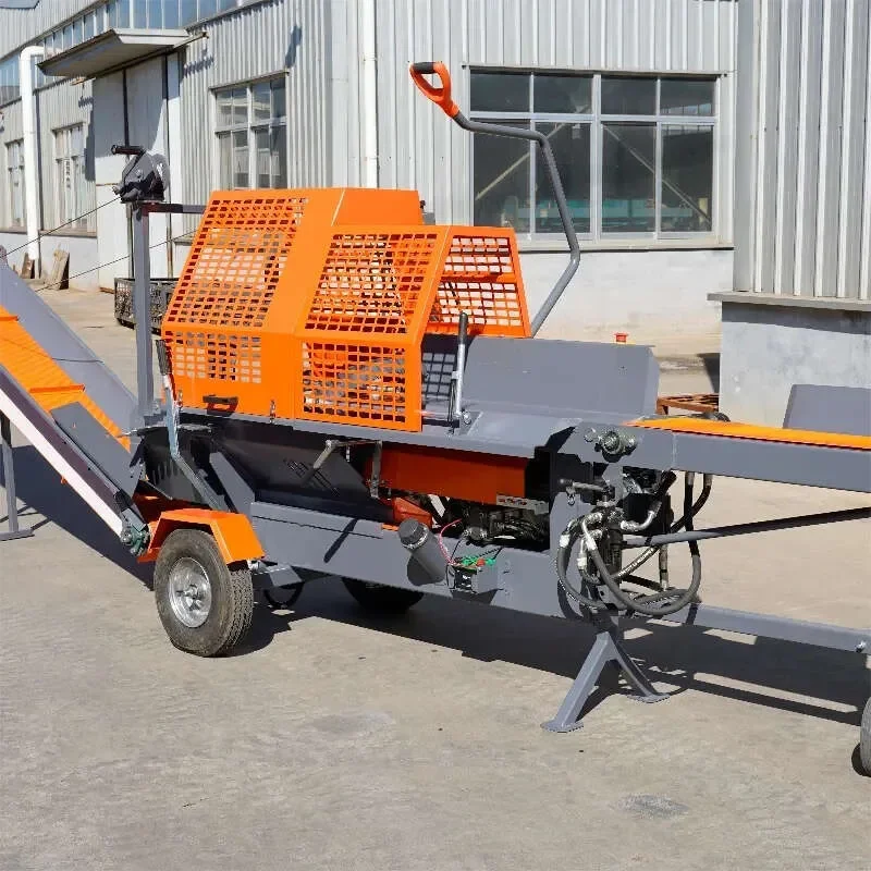 Powerful Gas Powered Log Splitter 20 Ton Hydraulic Wood Cutter High Efficiency Timber Processor For Home Firewood Prepping