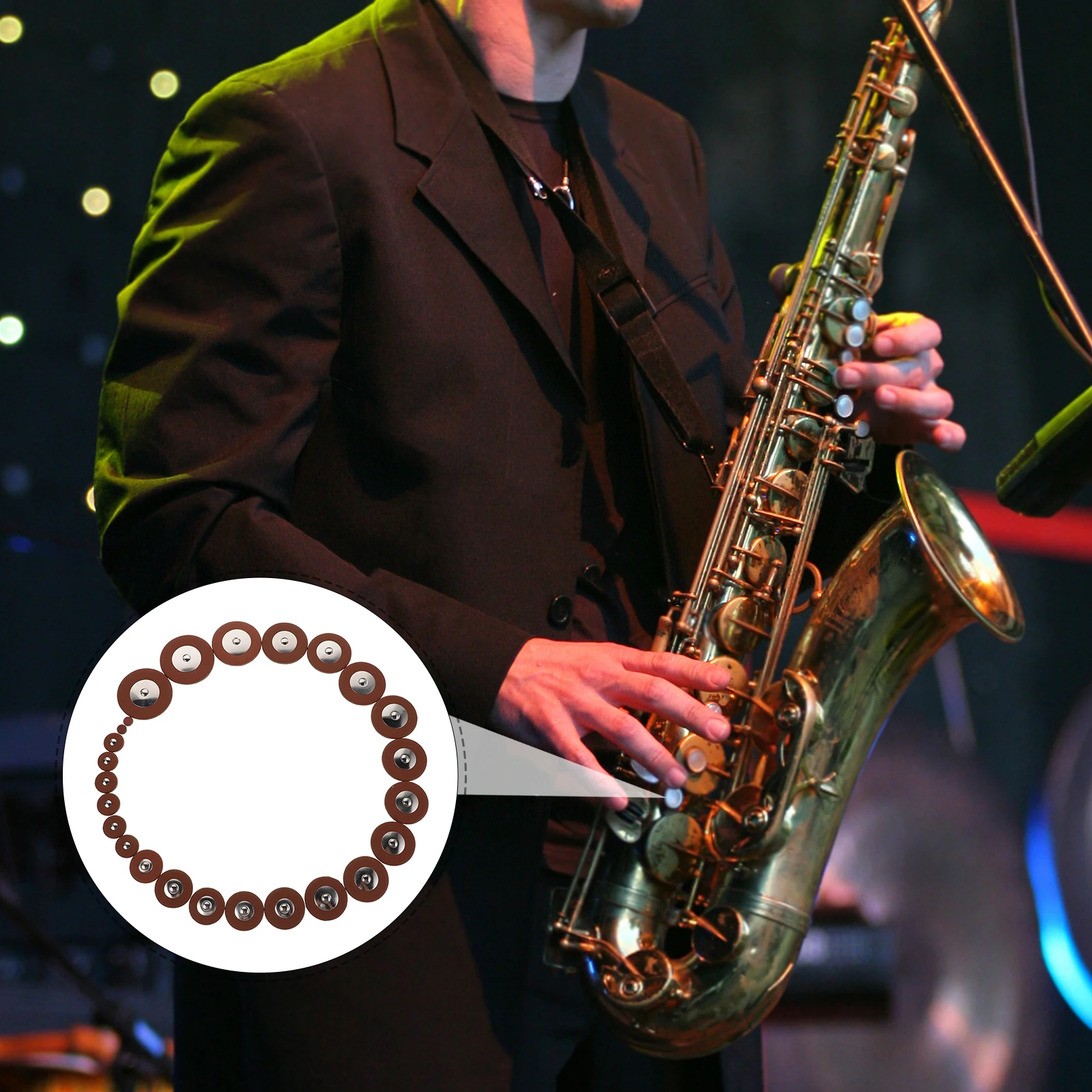 

25pcs Cushion Alto Tenor Soprano Button Repair Kit Woodwind Instruments Leak Proof Sound Quality Accessories Pad Set