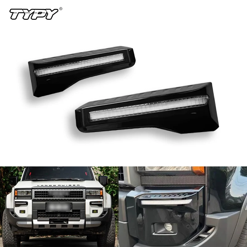 

TYPY Front Fog Light With Turn Signal DRL Daytime Running Lights For Toyota Land Cruiser Prado 250 LC250 2024 Accessories