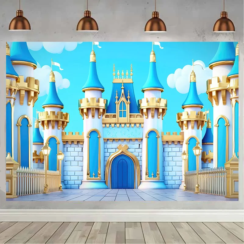 Märchenschloss Party Dekor Hintergrund Traumschloss Unterhaltung Kind Geburtstag Babyparty Party Banner Fotografie Hintergrund