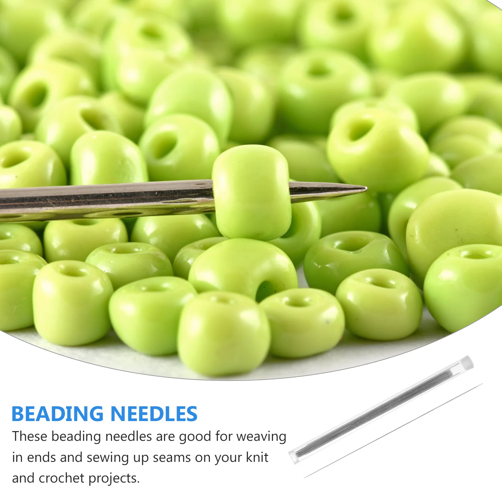 

20Pcs Beading Needles Metal Ultra Thin Rust Resistant for Yarn Knitting Sewing Crochet Projects Stitching Needle