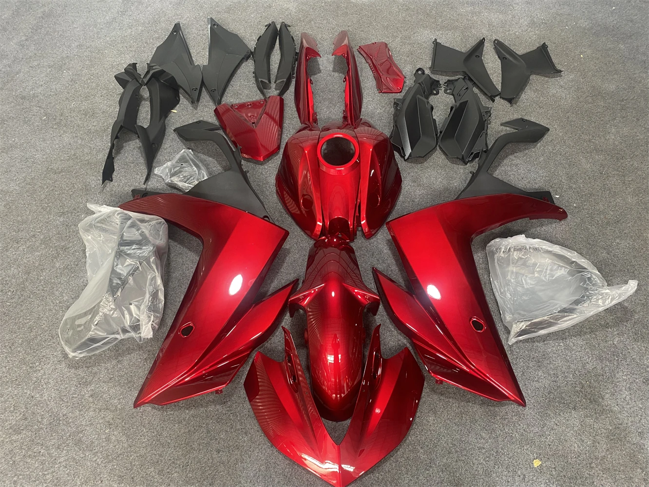 

New ABS Motorcycle Accessories For Fit YAMAHA YZF R3 R25 2015 2016 2017 2018 Bike Fairings Kit Bodywork Shell Custom Candy red