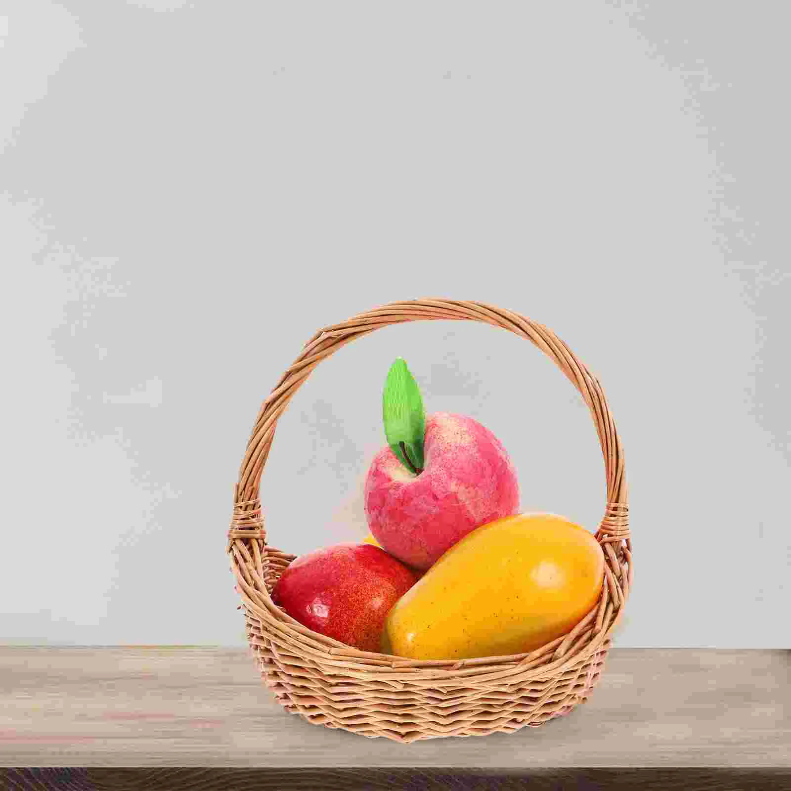 Picnic Basket Handheld Grocery Delicate Storage Container Fruit Woven Camping Daily Accessories Wear-resistant