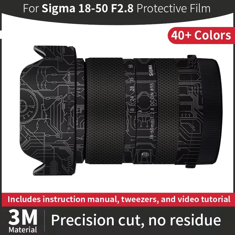 

For Sigma 18 50mm Skin,Sigma 18-50mm F2.8 DG DN Camera Lens Sticker,Scratch-resistant protective film, full coverage protection