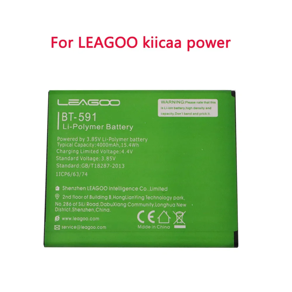 

New 4000mAh BT591 Original Battery For LEAGOO kiicaa power BT 591 Phone Batterie Bateria High Quality Batteries Fast Shipping