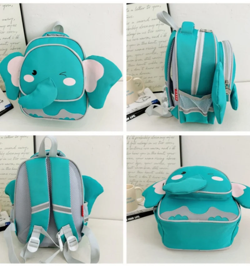 Customized Cute Elephant Toddler Backpack, Embroidered Animal Cartoon Mini Travel Bag, Gift Bag For Girls And Boys Aged 2-8