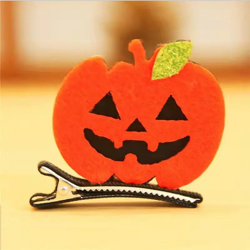 Halloween Pumpkin Ghost Design Hair Decoration Clip Party Hair Halloween Dress Up Hairclip for Kids Hair Accessories