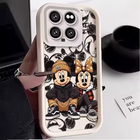 Disney Mickey Minnie Soft Case For Xiaomi Mi 14 13 12 11 Lite 5G 13T 12T 11T 14T 15T Pro Poco X7 X6 X5 X3 F6 F5 NFC M6 4G Cover