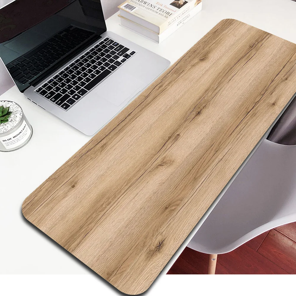 Gaming Pc Natural Texture Wood Dark Pc Gamer Complete Computer Offices Desktop Accessories Mouse Mat Extended Pad Mouse Carpet