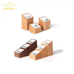 Mini Wood Price Display Rack Creative Retail Tag Making Product Display Small Price Holder Acrylic Label Stand