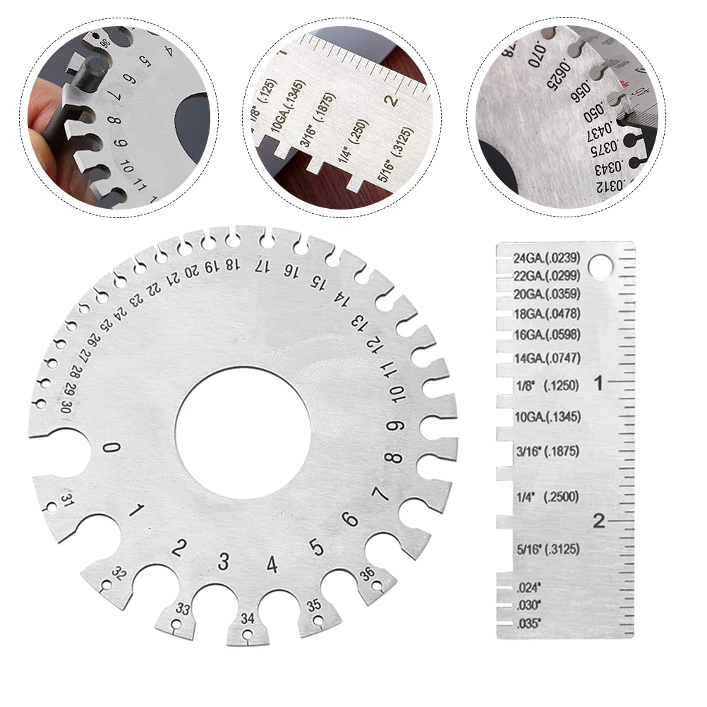 

Gauges Weld Inspection Measuring Tool Stainless Steel Round Wire Thickness Gage Welding The