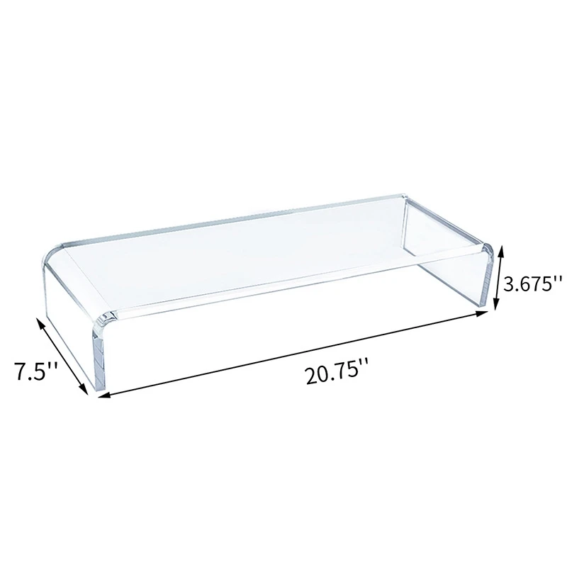 Acrylic Monitor Stand PC Desk Stand Monitor Riser 20.7X7.5X3.7 Inches For Office, Home, School