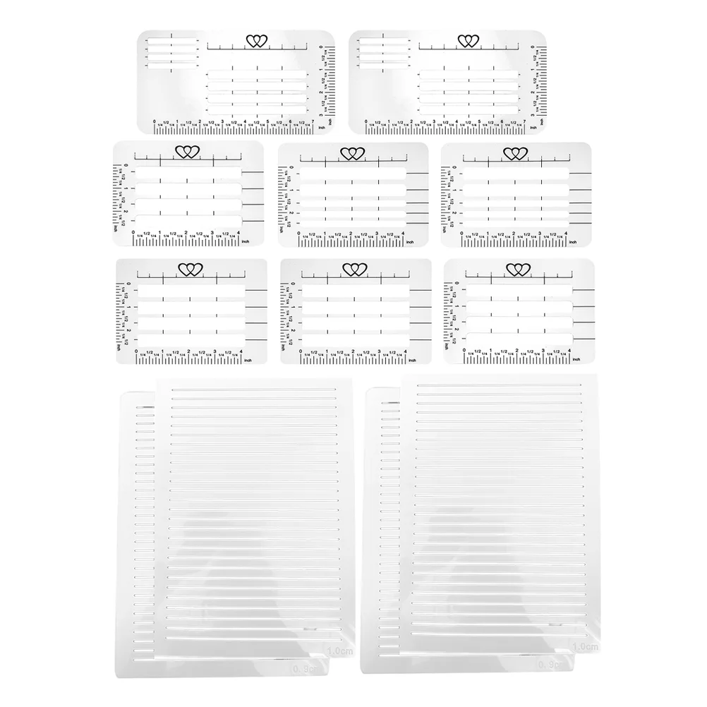 12 Pcs Letter Format Template Greeting Card Addressing Stencils Notebook with Guide Multipurpose