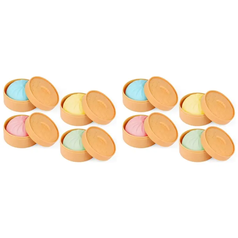 

Best-8 PCS Colorful Dumpling Stress Balls Fidget Sensory ,Squeeze Dough Ball Stress Relief Hand ,Bun