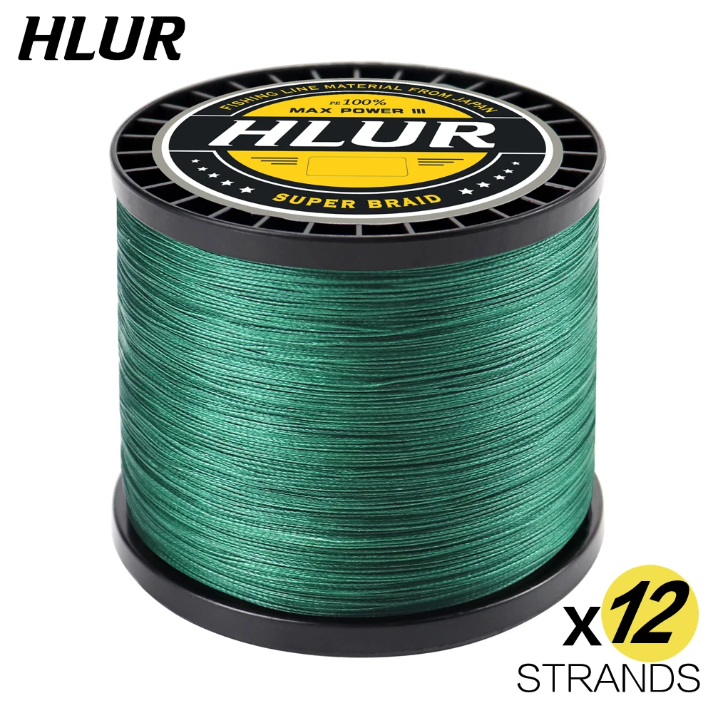 HLUR Sea Fishing Strong PE X12 Braided Fishing Line 300M 500M 1000M 12 Strands 33lb~149.9LB Original Fishing Line