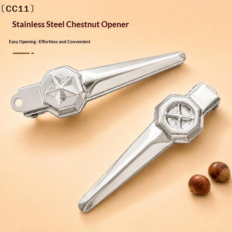 Stainless Steel Two - In - One Chestnut Machine Kitchen Tool With Dry Bottle Opener Sheath And Cutter Function〔CC11〕