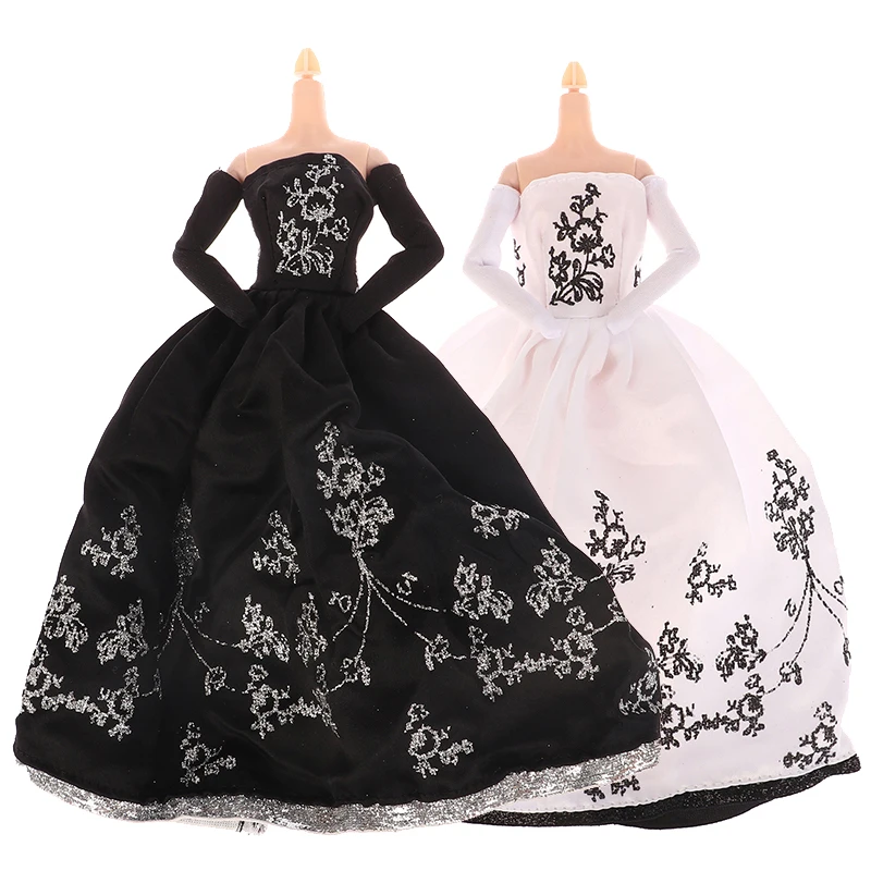 1PC Doll Clothes Princess Dress Banquet Party Beautiful Dress Embroidery Tulle Dress For 11 Inch -12 Inch (30 Cm) Girl Doll