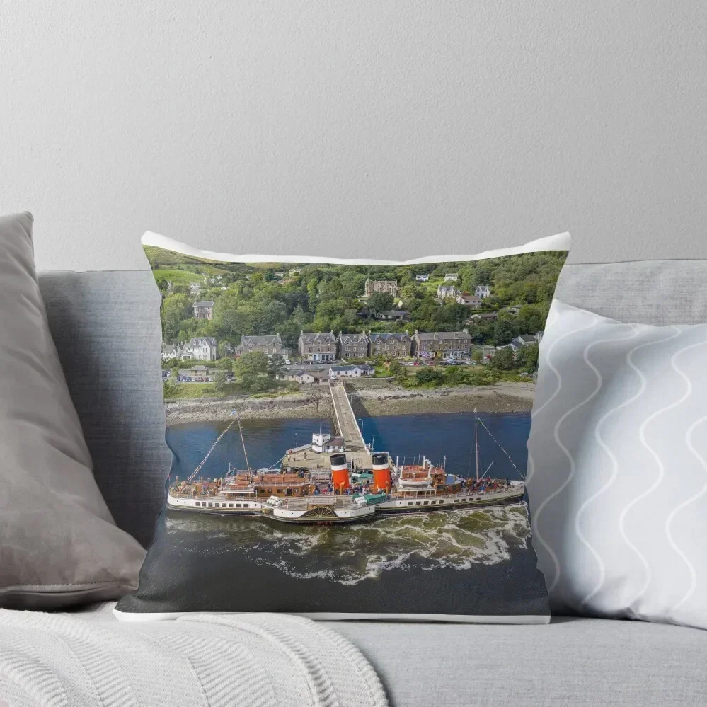 Paddle Steamer Waverley at Kilcreggan Throw Pillow luxury home accessories Christmas Pillows pillow