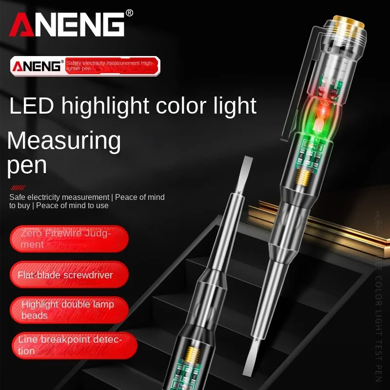 Aneng B09 Multifunctionele Sensor Hoge Helderheid Transparante Test Hoge Gevoeligheid Detectie Breekpunt Elektrische Pen Schroevendraaier