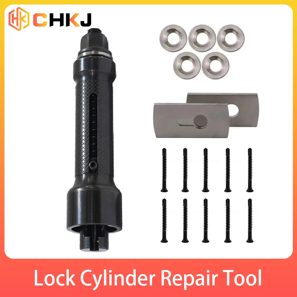 CHKJ Lock Cylinder Lock Core Repair Tool Nail Puller Lock Core Removal Tool Stainless Steel Nail Puller Screw Cylinder Extractor