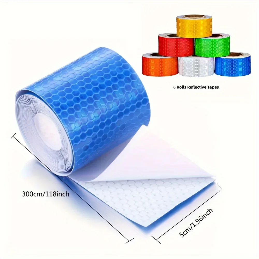5m Reflective Tape PVC Bicycle Wheels Reflect Fluorescent Sticker Bike Reflective Sticker Strip Tape For Cycling Warning Safety