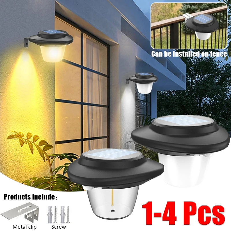 

1-4 Pcs Solar Light Motion Sensor LED Wall Lights Waterproof Tungsten Lamp Outdoor Lighting Street Light for Yard Fence Garden