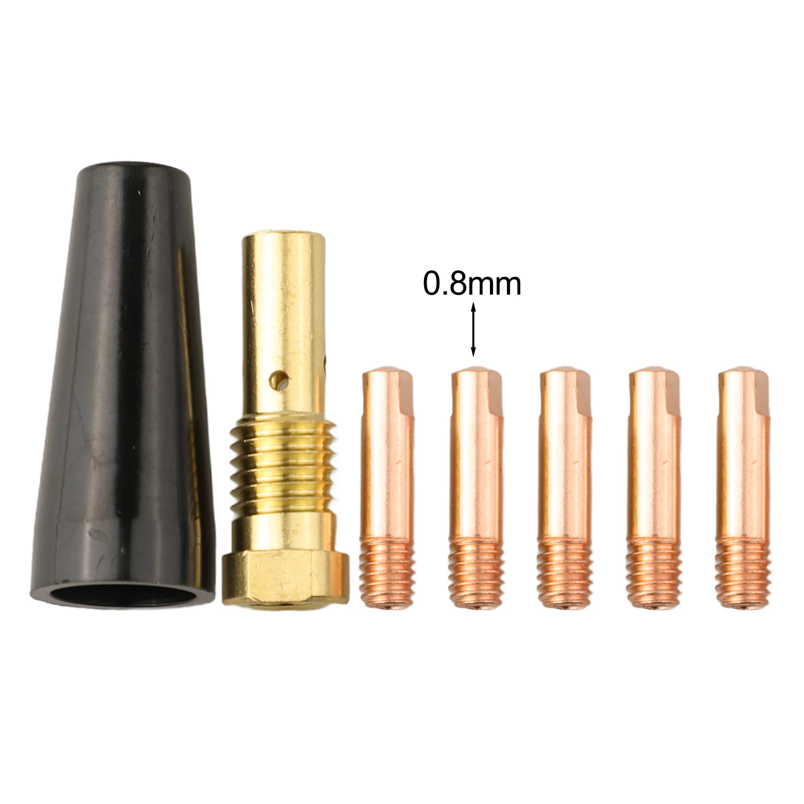 

1set Conductive Tips 7PK Nozzle Tip Kit For Easy-Flux 125 Amp Welder 56355 56359 For Flux Core Welding Accessories