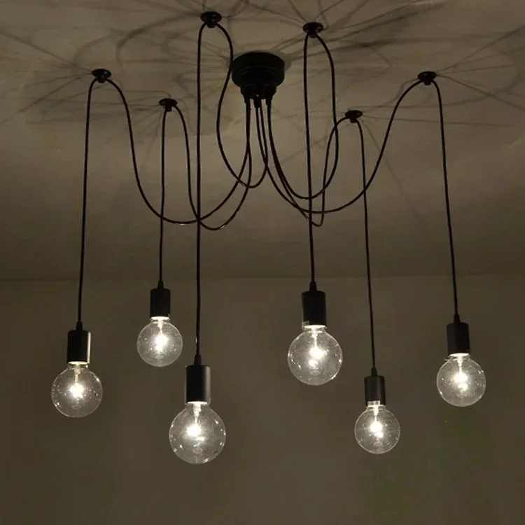 

Edison Retro Edison Retro Spider Chandelier Lighting 6 Lights Spider Lighting AC 110-240V