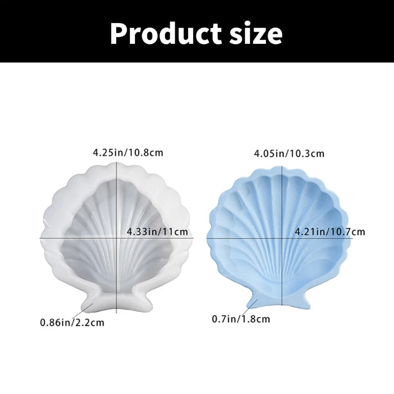 Creative Ocean Shell Tray Silicone Mold for Plaster Jewelry Dish Holder Making