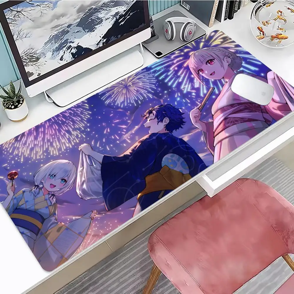 

Hanabi Taikai F-ire-works Festival Mouse Pad Gaming Mouse Pad, Mouse Pad with Edges and Non-Slip Rubber Base, Extended Mouse Pad
