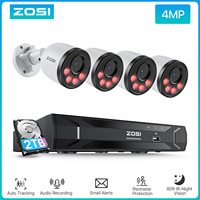 ZOSI 8CH PoE CCTV Security Cameras System 5MP(3K) NVR With Audio 4MP HD Outdoor IP Video Surveillance Camera Kit