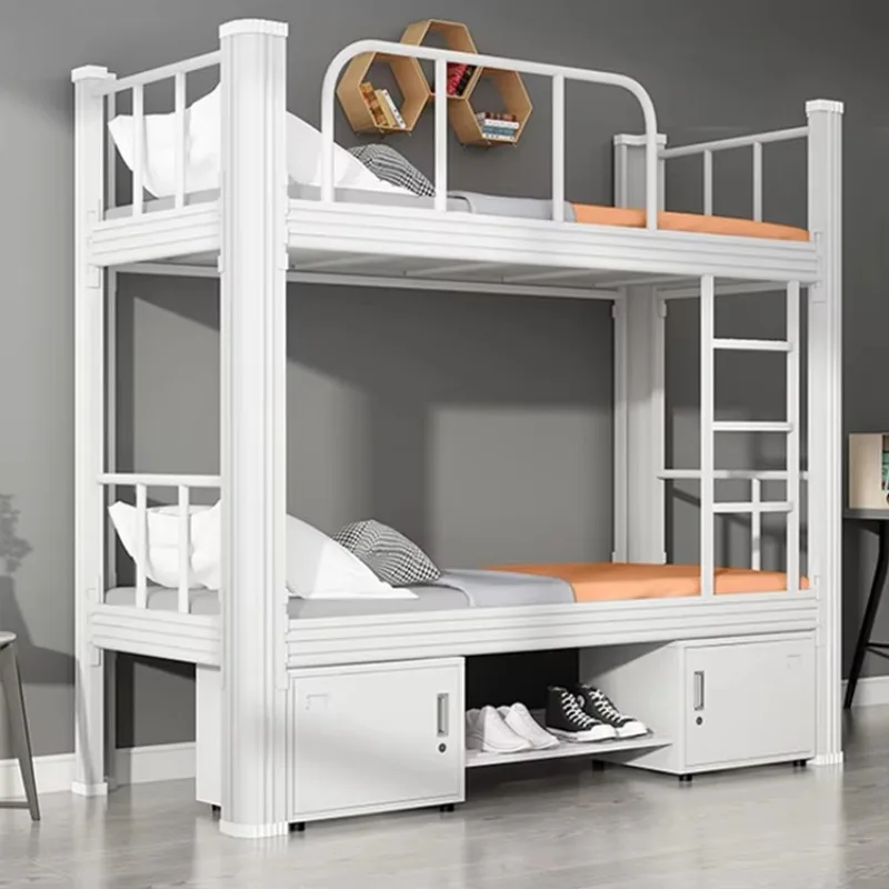 เฟอร์นิเจอร์ห้องนอนเด็กเด็กเตียงสองชั้นโลหะโรงเรียน Loft โลหะสองชั้นเหล็กเหล็กเตียงสองชั้น