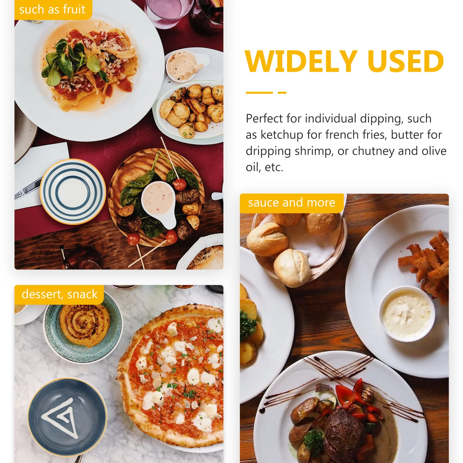 

4Pcs Ceramic Sauce Dishes Seasoned Plates for Dipping Sauce Chili Oil Mustard Appetizer Serving Plate Condiment Dish Kitchen