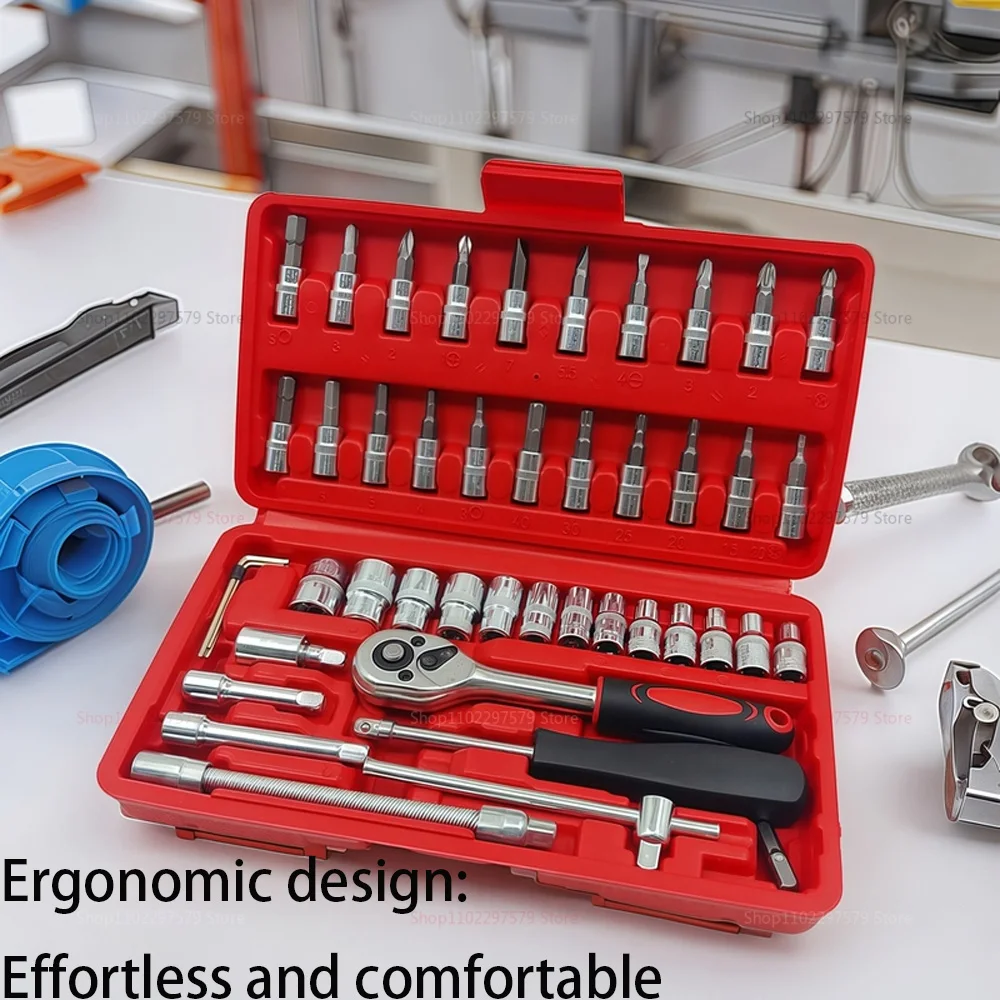 46 قطعة/المجموعة مفتاح بانة لتقوم بها بنفسك مجموعة أدوات إصلاح مفك براغي بسقاطة لإصلاح السيارات الأجهزة أدوات لإصلاح السيارات والمنزلية
