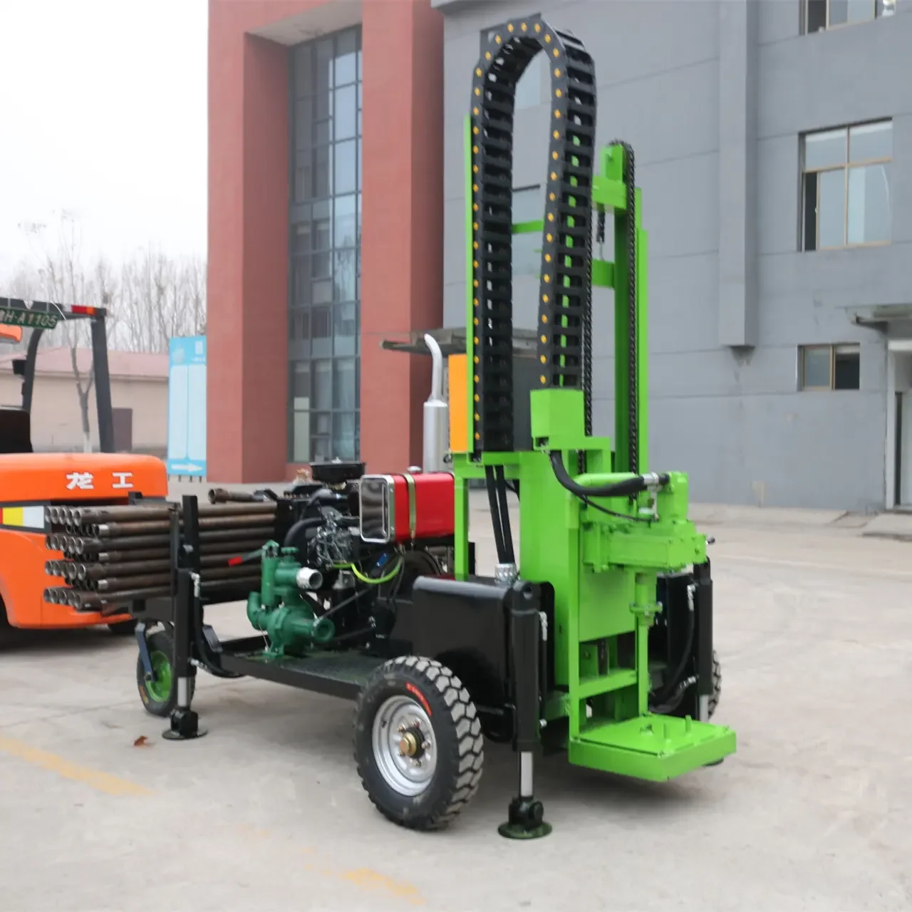 2025200m Deep Hole Water Well Drilling Rig With Mud Pump for Worldwide Underground Borehole Machine Equipments