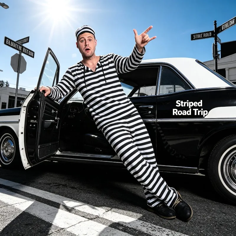 The Perfect Choice for Male and Female Prison Costumes Prisoner Halloween Costumes Couple Role-playing