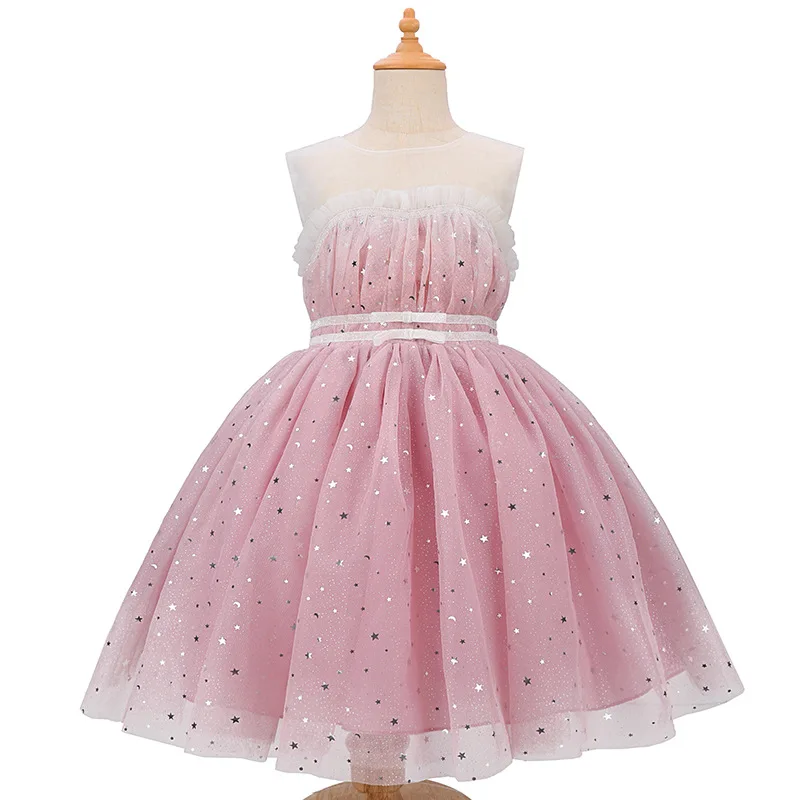 2026 Formal DRess Children's shining wedding dress baby  girl 1 year-old Birthday party dress performance prom gown