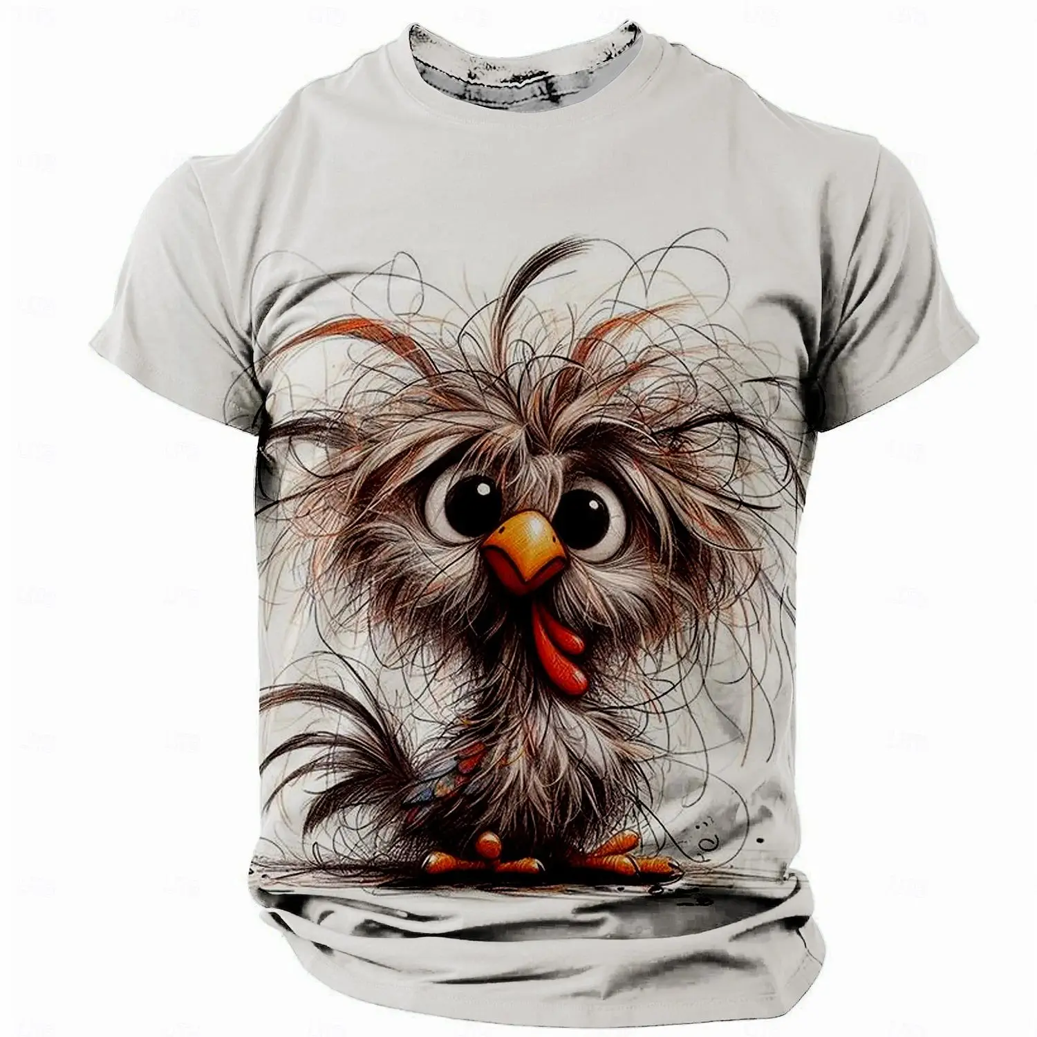 Funny Men's T Shirt Animal Chicken Print Summer Casual Short Sleeve Tee Street Fashion O-Neck Pullover Men's Oversized Clothing image 5