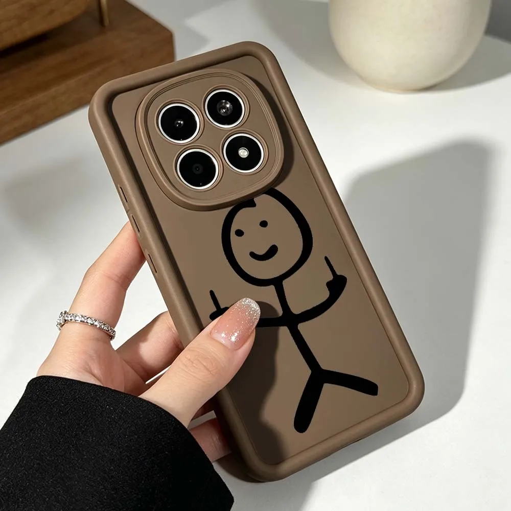 Finger To Finger Funny For Xiaomi Redmi Note 15 14 13 12 11 10 14S 11S 10S Pro Plus Eye 4G 5G Ladder Phone Case Cover