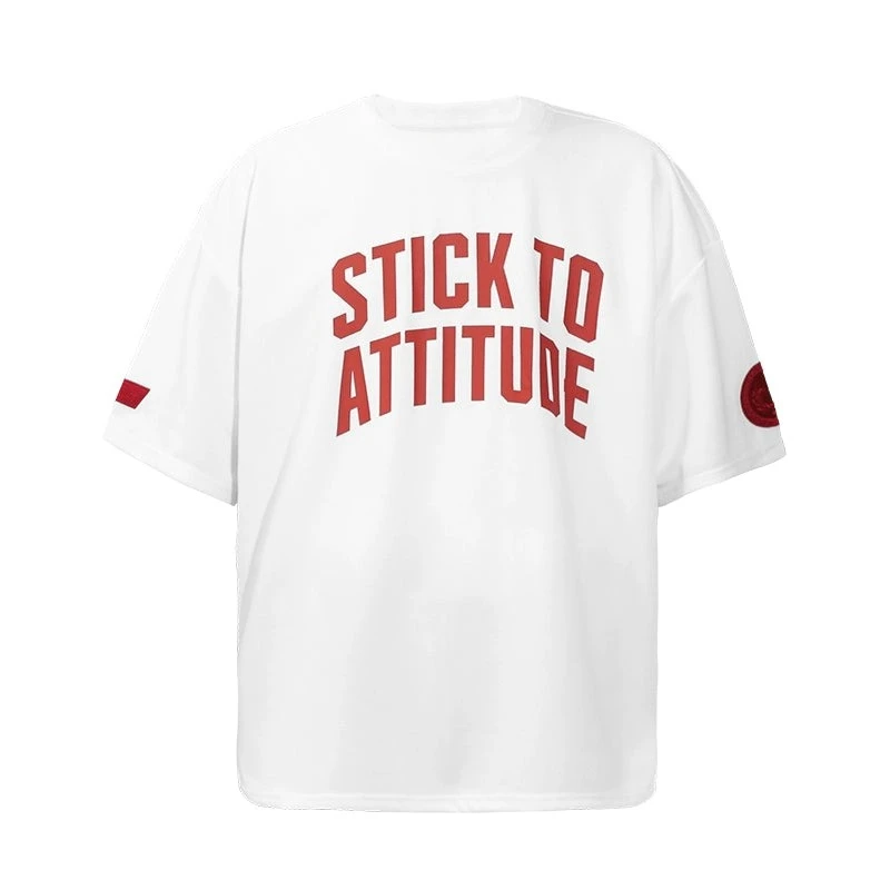 Varsity Slogan Hip‑Hop Oversized Graphic Tee Cotton Mens Womens T-Shirt Vintage Streetwear