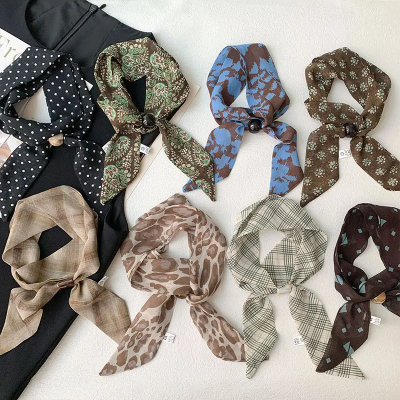 Premium Paisley Pattern Beaded Scarf Necklace Women Long Layered Sweater Chain Versatile Travel Daily Lightweight Gift