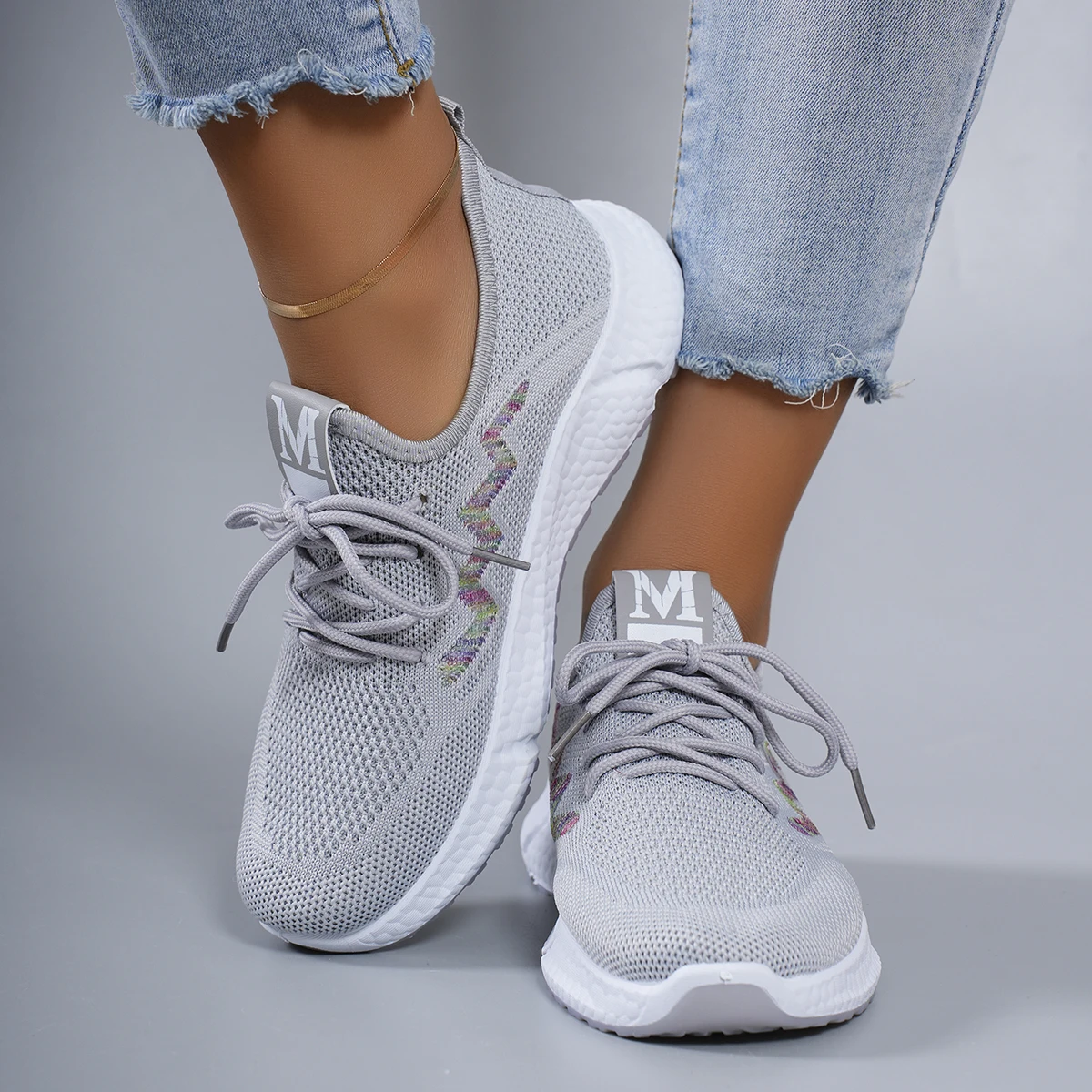 أحذية نسائية صيفية مسطحة شبكية قابلة للتنفس أحذية نسائية أحذية رياضية كاجوال، شحن مجاني للتخليص #2