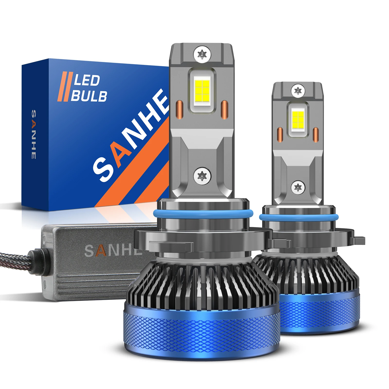 

SANHE 9005/9006/HB3/HB4 LED Headlight Bulbs Hi/Lo Beam 140W 40000LM Bright Fog Light Bulb 6500K Cool White